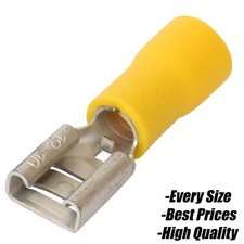 RED BLUE YELLOW INSULATED FEMALE SPADE TERMINAL CONNECTOR CRIMP ELECTRICAL WIRE