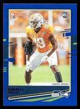2020 Donruss #286 Darrell Taylor BLUE Press Proof Rookie Seahawks