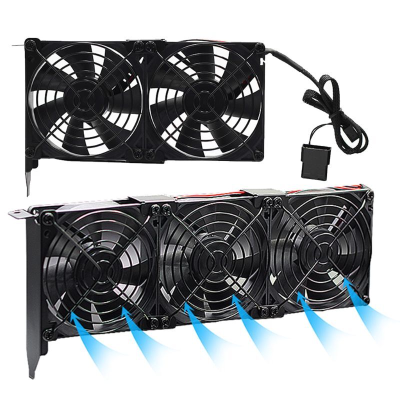 Universal VGA Cooler Dual 80mm Graphics Card Heatsink Fans GPU