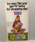 Vtg TAB Soda Coca-Cola Product Advertising Standup Counter Display New NOS 27”