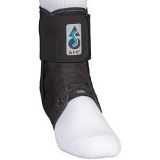 ASO Black Ankle Support Small Hook and Loop Strap Closure / Lace Up for the Foot