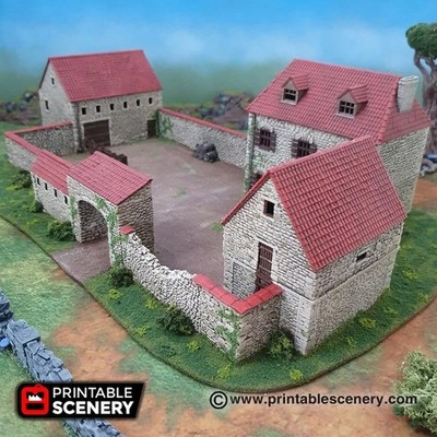 Bauernhof The Farm Set - Gelände für RPG & Wargames - Grau