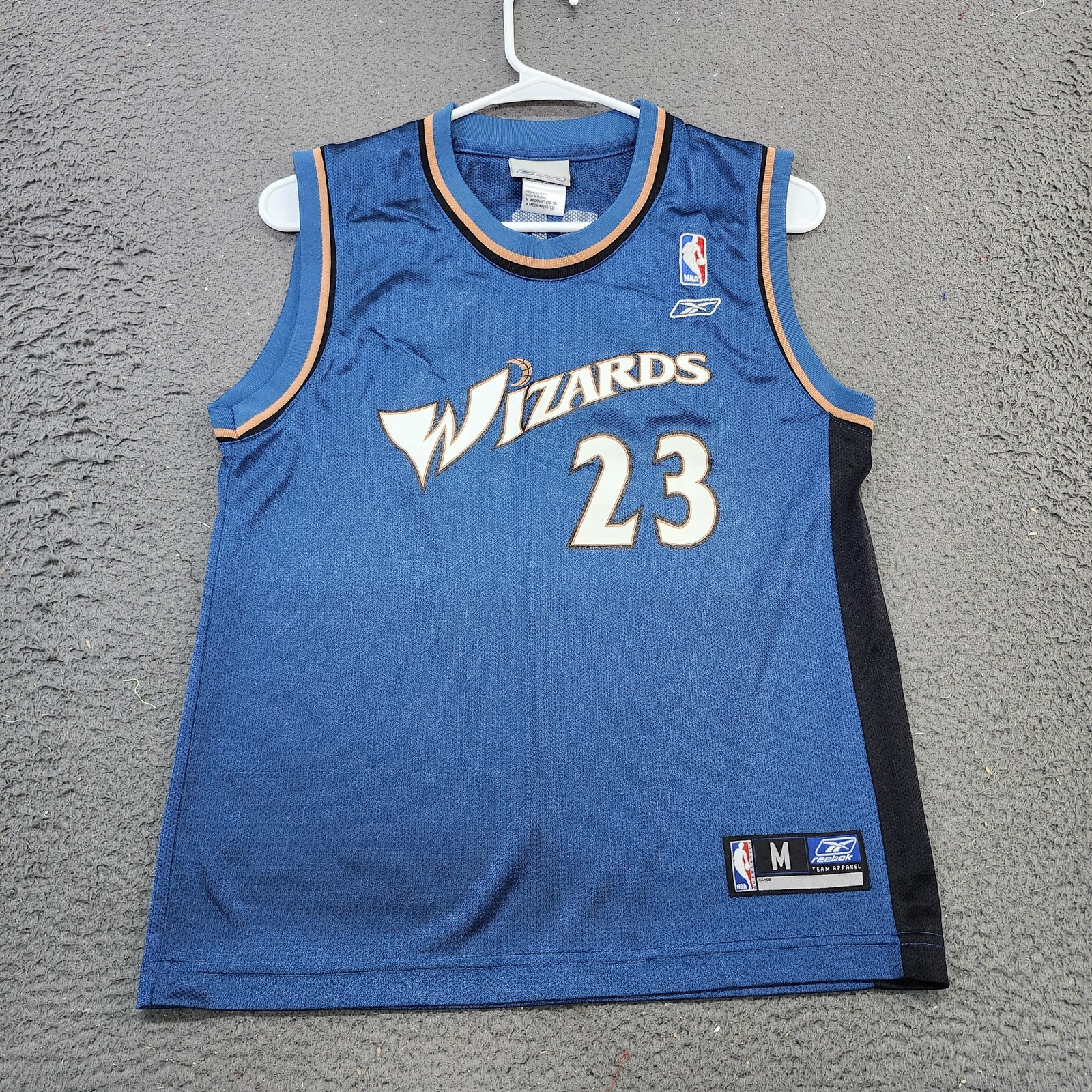 Washington Wizards Jersey Youth Medium Blue NBA Basketball Jordan 23 Reebok