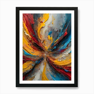 Abstraktes Gemälde ~ Fluchtklausel ~ neu gerahmtes Wandbild Poster Leinwanddruck Bild