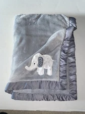 WENDY BELLISSIMO GREY ELEPHANT BABY BLANKET C1