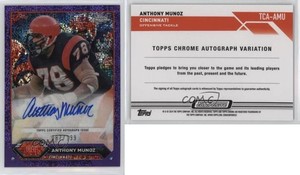 2023 Composite Topps Chrome Purple Speckle Refractor /199 Anthony Munoz Auto HOF