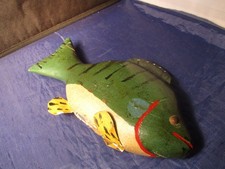 RARE VINTAGE SUNFISH FOLK ART LURE ICE FISHING DECOY LEAD WEIGHTED