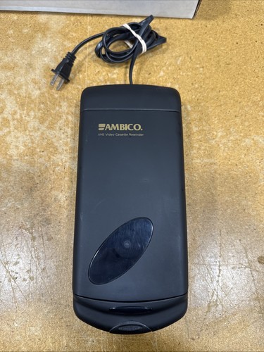 Ambico VHS Rewinder Black 5H23 Auto Stop/Eject, TESTED WORKING