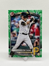 2025 Bowman - Prospects Tsung-Che Cheng Green Pattern /99 Pittsburgh Pirates