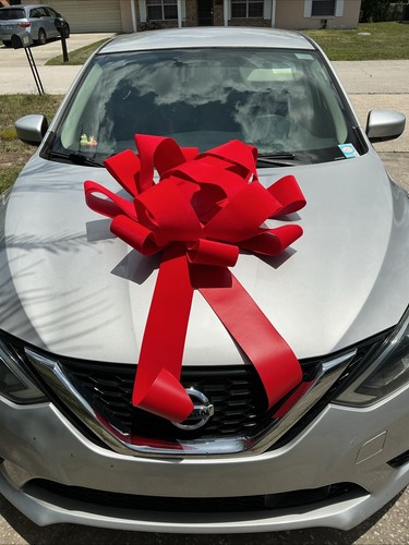 30" GIANT Red Magnetic Car Bow - FREE SHIPPING