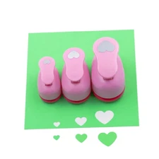 3 PCS Heart Shape Paper Punch Set 8mm 15mm 25mm for Scrapbooking Crafts
