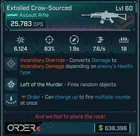 Borderlands 4⭐PEARLESCENT CROW-SOURCED ASSAULT RIFLE⭐INCENDIARY OVERRIDE