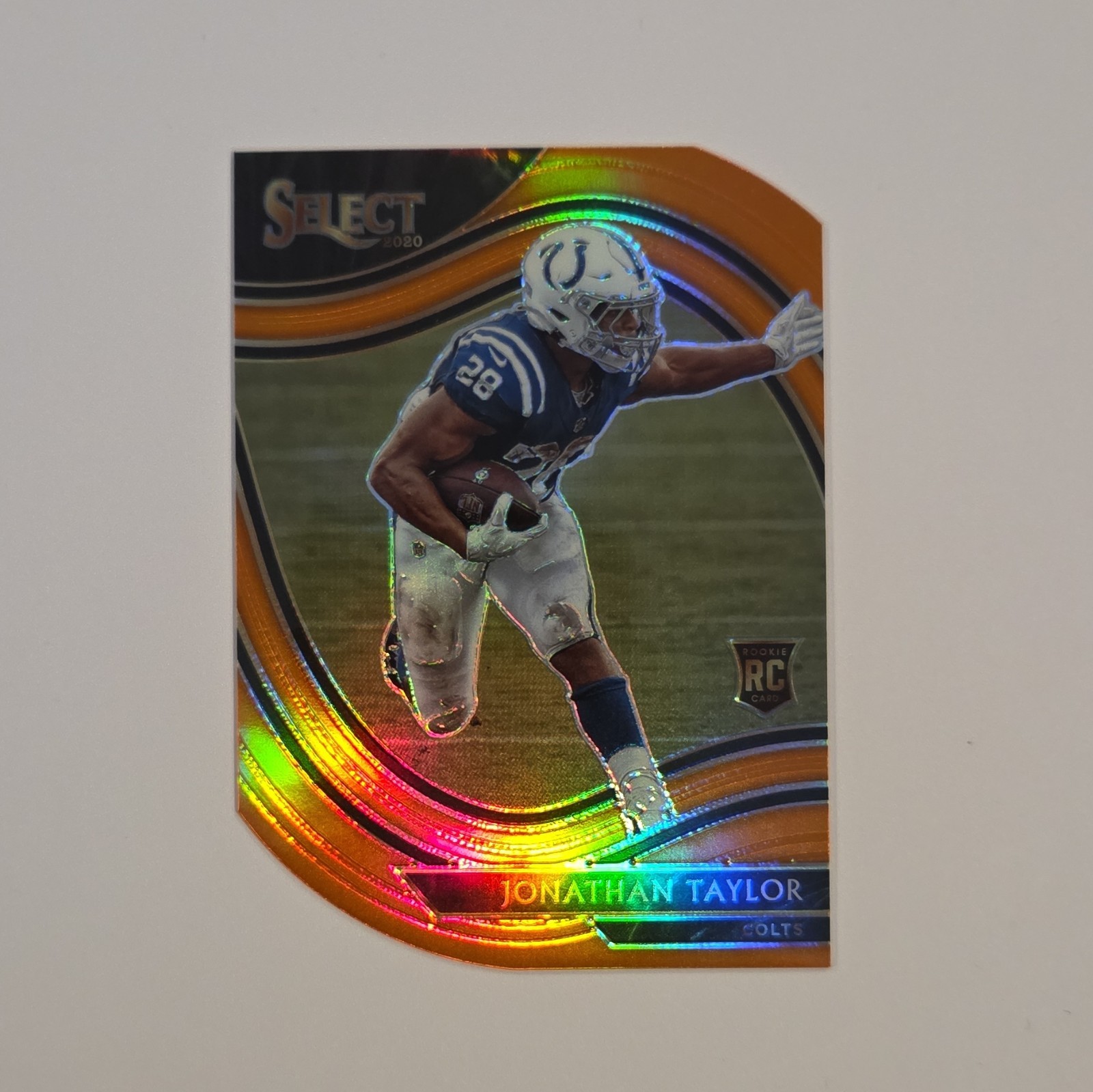 2020 Panini Select - Field Level Jonathan Taylor #353 Orange Prizm Die-Cut (RC)