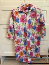 Lauren Ralph Lauren Women's Watercolor Tropical Floral Shirt Dress XS