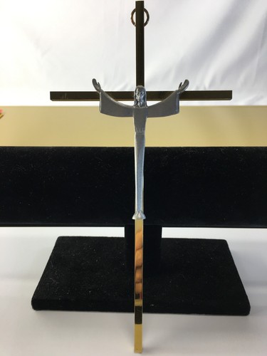 Vintage Mid Century Crucifix Jesus On Cross Metal Wall Hanging Decor 8.5'' Tall - Picture 13 of 14