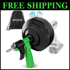 Efficient Drain Auger - 25FT, Auto Feed, Ideal for Sinks