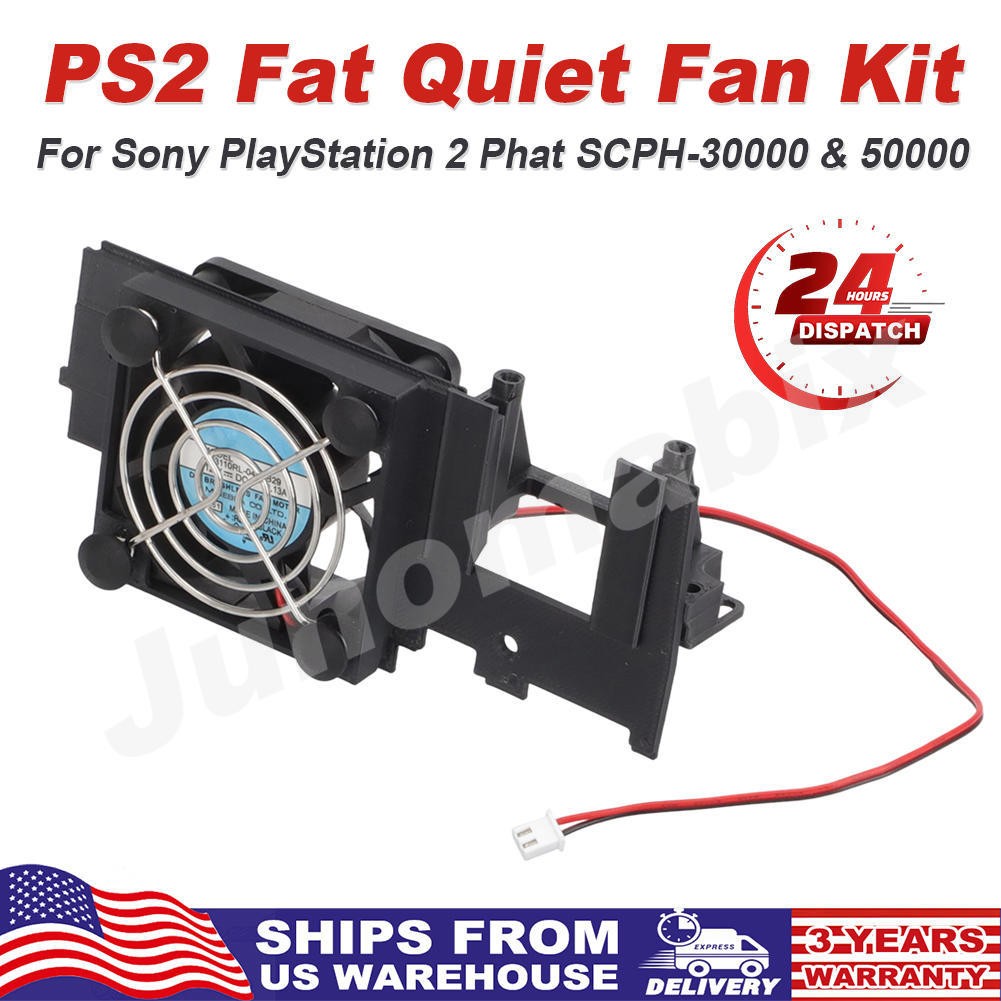 For Sony PlayStation 2 Fat / phat SCPH-30000 50000 Quiet Cooling Fan Upgrade Kit
