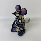 Vintage Tiffany Style MOUSE Lamp Stained Glass Decorate Night Light