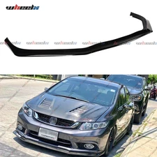 Gloss Black For Honda Civic Sedan 2013 2014 2015 9th Front Bumper Lip Spoiler