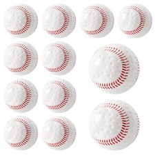 Baseballs 12 Pack Dimpled Baseballs, 9-Inch Pitching Machine Balls for Hand-E...
