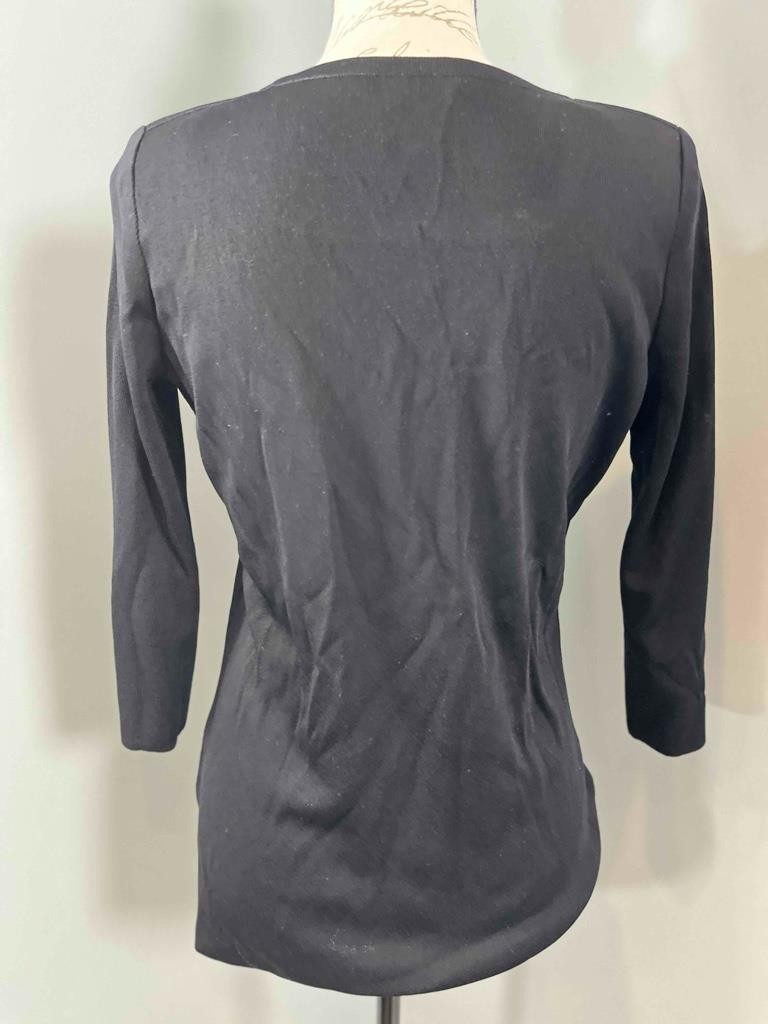 EXCLUSIVELY MISOOK Solid Black 100% Acrylic Bow A… - image 2