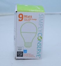 10 Simply Conserve LED Light Bulbs 9W A19 Replaces 60W Dimmable