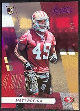 2017 Panini Absolute Rookie Matt Breida #165 Spectrum Blue ROOKIE #3/5