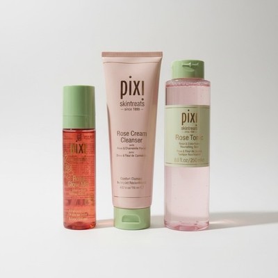   Pixi Rose Skincare Trio   Cleanser + Tonic + Glow Mist   $62 Value | NEW