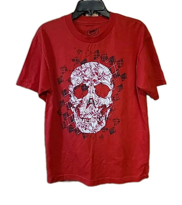 Orbit BRAND* SKULL/ Flying V Guitar* TSHIRT* RED*Unisex *XL