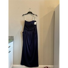 David's Bridal Lapis Deep Purple Column Dress Formal Wedding Size 14