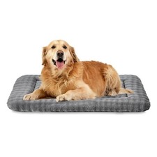 Dog Bed Mat Crate Pad for Large Dogs, Grey, 42"x 28"
