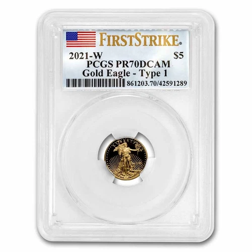 2021-W 1/10 oz Proof Gold Eagle (Type 1) PR-70 PCGS (FS)