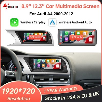 Wireless Carplay Stereo Multimedia TouchScreen Radio For Audi A4 RS4 MMI2G MMI3G