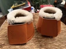 Celeris Leather Orange Bean Bell Boots XL