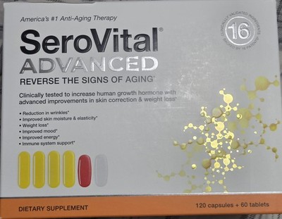 SeroVital ADVANCEDREVERSE THE SIGNS OF AGING  120 Capsules + 60 Tablets
