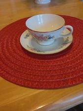 Homer Laughlin Vintage Eggshell Georgian footed Cup and Sauce sets