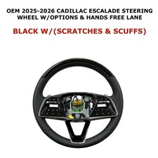 2025-2026 Cadillac Escalade Steering Wheel Wheated Black