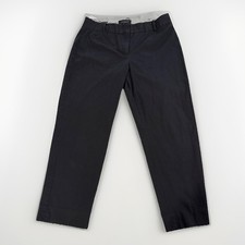 Talbots black cotton blend signature ankle straight leg mid rise pants size 6