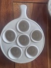 Plats à escargots ronds en céramique beige, passe au four 6+3