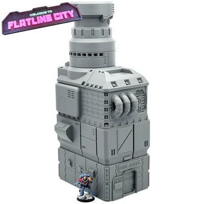 Flatline City Underworld Chem Lab Markt Sci-Fi Steampunk 28mm Wargaming Gelände