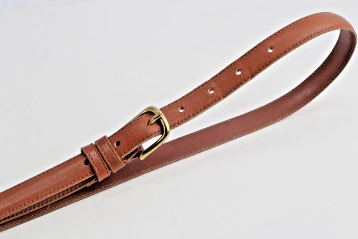 Coach Tan Skinny Women’s Belt Coach British Tan Leather Belt #8400 Ladies Small Brass  main image 2