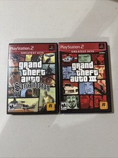 Lot of 2 Sony PlayStation 2 PS2 Games GTA San Andreas and GTA III Bundle