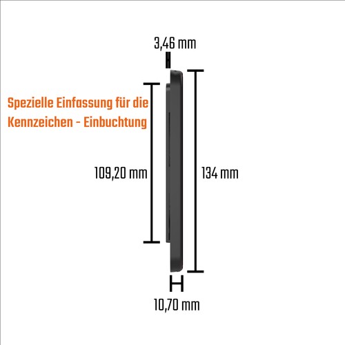 2 kurze Kennzeichenhalter Auto Kennzeichenhalterung 46cm Halter für Kennzeichen - Picture 4 of 6