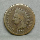 1876 INDIAN HEAD CENT, AG-G/G (W3-14)