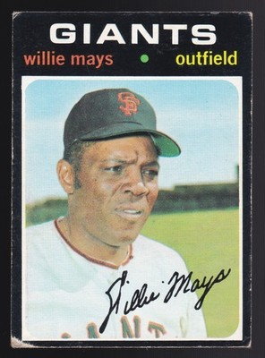1971 Topps Willie Mays #600 High # Number Series 5 Five Low Grade No Creases HOF