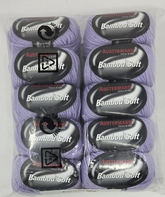 Austermann BAMBOU SOFT - Color 004 Lt. Wisteria (Lot of 10) Wool/Bamboo NEW DISC