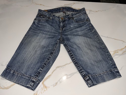 KUT FROM THE KLOTH SZ 8 JEANS ‘JORTS’ ‘CHANGE YOUR KUT CHANGE YOUR WORLD’