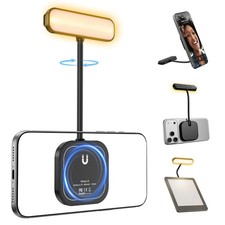 Magnetic Selfie Light for iPhone with Built-in Magnet Ring, Flexible Goosenec...