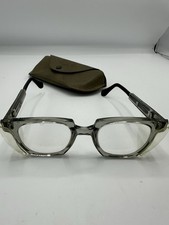 American Optical AO Vintage Flexi Fit Safety Glasses 6M Grey w Side Shields Case