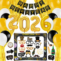 Silvester Deko 2027, Deko Silvester Party Set, Happy New Year Girlande, 2027 Bal